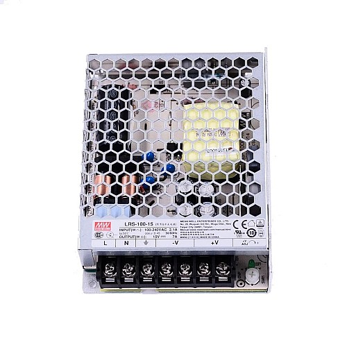 LRS-100-15 MEANWELL 105W 15VDC 7A 115/230VAC Zasilacz impulsowyW obudowie LRS-100-15 MEANWELL 105W 15VDC 7A 115/230VAC Zasilacz impulsowyW obudowie