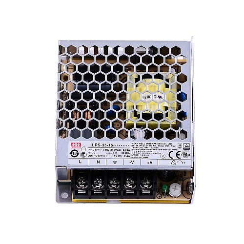 LRS-35-15 MEANWELL 36W 15VDC 2.4A 115/230VAC Zasilacz impulsowyW obudowie