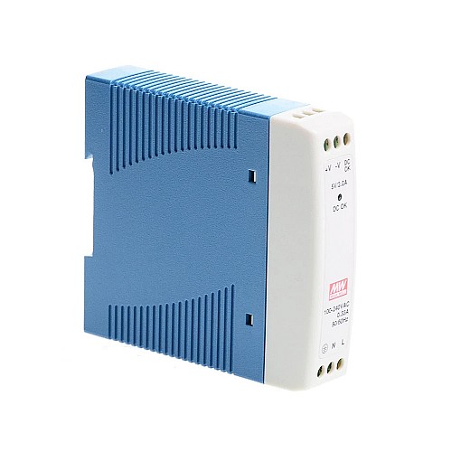 MDR-10-5 MEANWELL 10W 5VDC 2A 115/230VAC jednowyjściowy przemysłowy zasilacz na szynę DIN