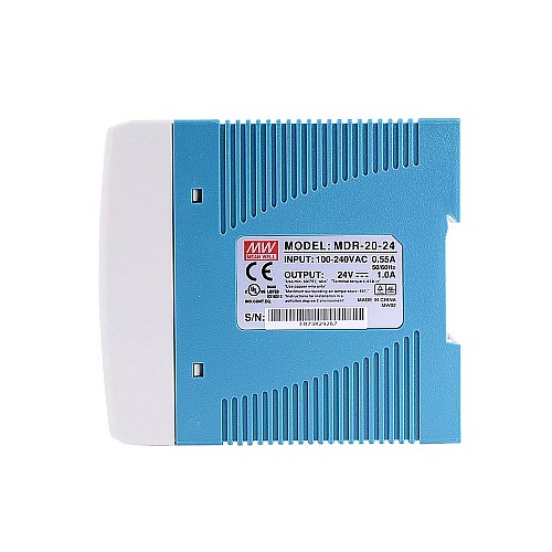 MDR-20-24 MEANWELL 20W 24VDC 1A 115/230VAC Zasilacz na szynę DIN