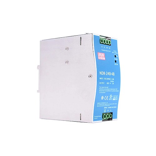 NDR-240-48 MEANWELL 240W 48VDC 5A 115/230VAC jednowyjściowy przemysłowy SZYNA DIN