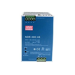 NDR-480-48 MEANWELL 480W 48VDC 10A 115/230VAC jednowyjściowy przemysłowy SZYNA DIN