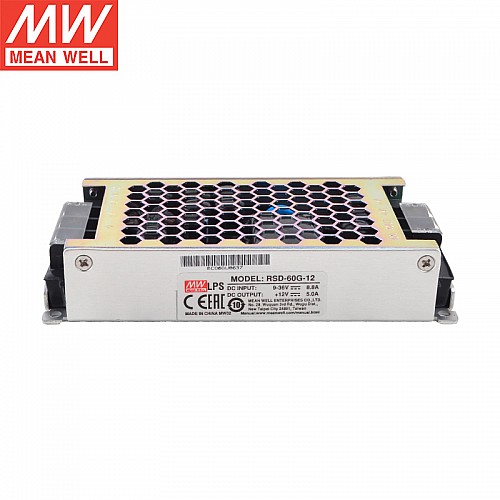 RSD-60G-12 MEANWELL 12V 5A 60W Niezawodny kolejowy konwerter DC-DC