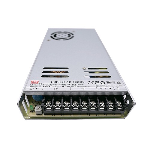 RSP-320-12 MEANWELL 320,4W 12VDC 26,7A 115/230VAC PojedynczeWyjście z funkcją PFC