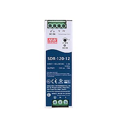 SDR-120-12 MEANWELL 120W 12VDC 10A 115/230VAC PojedynczeWyjście Przemysłowa SZYNA DIN z funkcją PFC