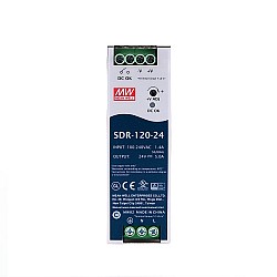 Wyprzedaż w CN — SDR-120-24 MEANWELL 120W 24VDC 5A 115/230VAC z funkcją PFC Zasilacz na szynę DIN