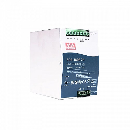 SDR-480P-24 480W 24VDC 20A 115/230VAC jednowyjściowy przemysłowy SZYNA DIN z PFC i funkcją równoległą SDR-480P-24 480W 24VDC 20A 115/230VAC jednowyjściowy przemysłowy SZYNA DIN z PFC i funkcją równoległą