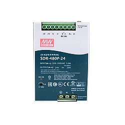 SDR-480P-24 480W 24VDC 20A 115/230VAC jednowyjściowy przemysłowy SZYNA DIN z PFC i funkcją równoległą