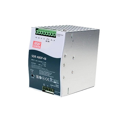 SDR-480P-48 480W 48VDC 10A 115/230VAC jednowyjściowy przemysłowy SZYNA DIN z PFC i funkcją równoległą SDR-480P-48 480W 48VDC 10A 115/230VAC jednowyjściowy przemysłowy SZYNA DIN z PFC i funkcją równoległą