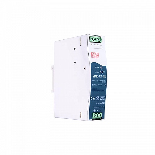 SDR-75-48 MEANWELL 76.8W 48VDC 1.6A 115/230VAC jednowyjściowy przemysłowy SZYNA DIN z zasilaczem SDR-75-48 MEANWELL 76.8W 48VDC 1.6A 115/230VAC jednowyjściowy przemysłowy SZYNA DIN z zasilaczem