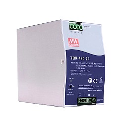 TDR-480-24 MEANWELL 480W 24VDC 20A 400/500VACWąska trójfazowa przemysłowa szyna DIN z funkcją PFC