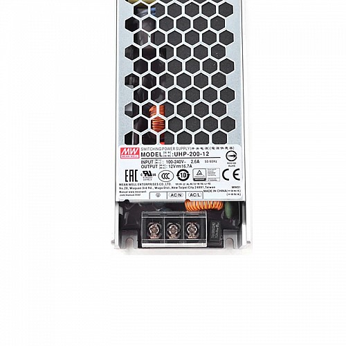 UHP-200-12 MEANWELL 200,4W 12VDC 16,7A 115/230VAC typu slim z zasilaczem impulsowym PFC UHP-200-12 MEANWELL 200,4W 12VDC 16,7A 115/230VAC typu slim z zasilaczem impulsowym PFC