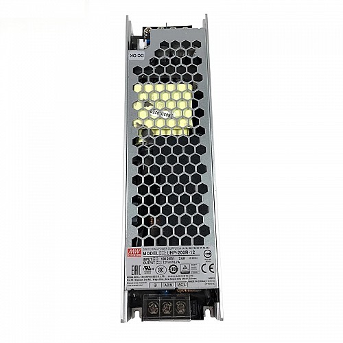 UHP-200R-12 MEANWELL 200,4W 12VDC 16,7A 115/230VAC typu slim z zasilaczem impulsowym PFC