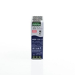 WDR-120-12 MEANWELL 120W 12VDC 10A 230/400VAC Ultra szerokiWejściowy przemysłowy zasilacz na szynę DIN