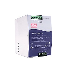WDR-480-24 MEANWELL 480W 24VDC 20A 230/400VAC Ultra szerokiWejściowy przemysłowy zasilacz na szynę DIN