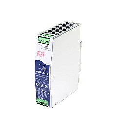 WDR-60-12 MEANWELL 60W 12VDC 5A 230/400VAC Ultra szerokiWejściowy przemysłowy zasilacz na szynę DIN