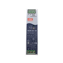 WDR-60-48 MEANWELL 60W 48VDC 1.25A 230/400VAC Ultra szerokiWejściowy przemysłowy zasilacz na szynę DIN