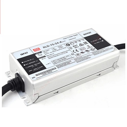 XLG-75-24-A MEANWELL 74.4W 24VDC 3.1A 115/230VAC Sterownik LED trybu stałego zasilania