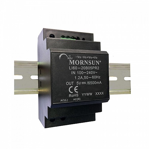 60W 24V 2.5A 85-264VAC/120-370VDC Szyna DIN Przewód zasilania 60W 24V 2.5A 85-264VAC/120-370VDC Szyna DIN Przewód zasilania