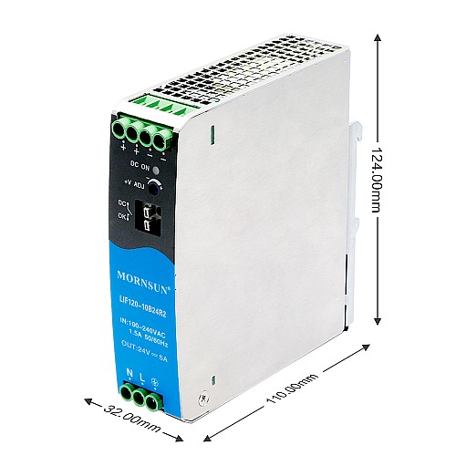 120W 48V 2.5A 85-264VAC/120-370VDC Szyna DIN Zasilacz impulsowy z funkcją PFC