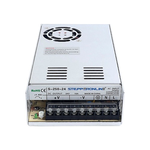 250W 24V 10A 115/230V Zasilacz impulsowy Zestawy routerów CNC z silnikiem krokowym