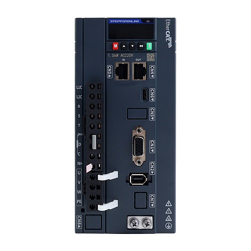 Zestaw serwomotorów AC A6 Seria 1500W EtherCAT 3000rpm 4,78Nm enkoder absolutny 17-bitowy IP67 - A6-EC1500H2A1-M17 | StepperOnline