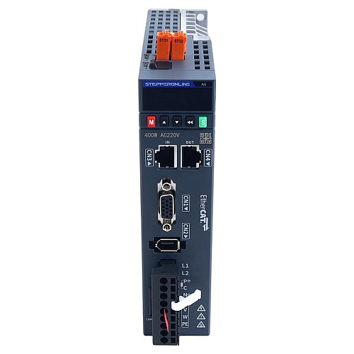 Zestaw Silnika Serwo AC EtherCAT Seria A6 400W STO Safe Torque Off 3000rpm 1,27Nm Enkoder Absolutny 17-Bitowy IP67 - A6-EC400H2A1-M17-STO | StepperOnline