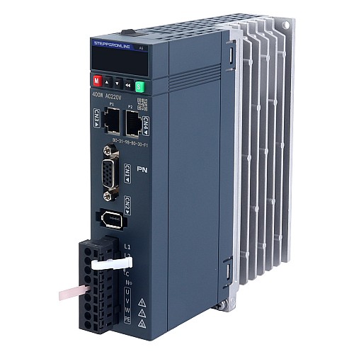 Zestaw serwomotoru AC PROFINET serii A6 o mocy 400W, 3000rpm, 1,27Nm z hamulcem, 17-bitowy enkoder absolutny IP67 - A6-PN400H2B1-M17 | StepperOnline Zestaw serwomotoru AC PROFINET serii A6 o mocy 400W, 3000rpm, 1,27Nm z hamulcem, 17-bitowy enkoder absolutny IP67 - A6-PN400H2B1-M17 | StepperOnline
