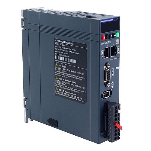 Zestaw serwomotoru AC PROFINET serii A6 o mocy 400W, 3000rpm, 1,27Nm z hamulcem, 17-bitowy enkoder absolutny IP67 - A6-PN400H2B1-M17 | StepperOnline Zestaw serwomotoru AC PROFINET serii A6 o mocy 400W, 3000rpm, 1,27Nm z hamulcem, 17-bitowy enkoder absolutny IP67 - A6-PN400H2B1-M17 | StepperOnline