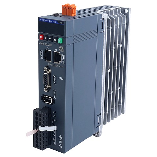 Zestaw Silnika Serwo AC PROFINET Seria A6 400W STO Safe Torque Off 3000rpm 1,27Nm Enkoder Absolutny 17-Bitowy IP67 - A6-PN400H2A1-M17-STO | StepperOnline