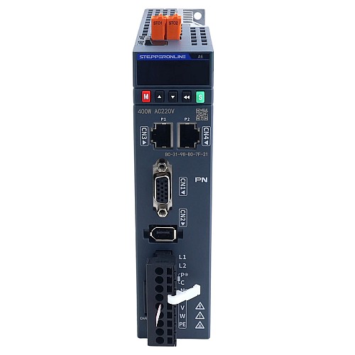 Zestaw Silnika Serwo AC PROFINET Seria A6 400W STO Safe Torque Off 3000rpm 1,27Nm Enkoder Absolutny 17-Bitowy IP67 - A6-PN400H2A1-M17-STO | StepperOnline
