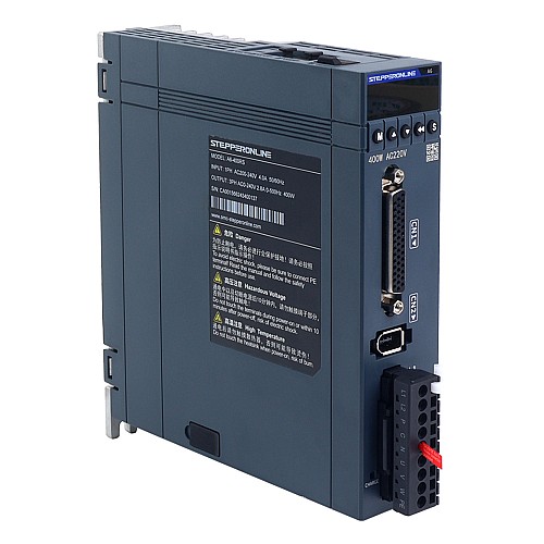 Zestaw serwomotoru AC serii A6 o mocy 400W, RS485, 3000rpm, 1,27Nm, 17-bitowy enkoder absolutny IP67 - A6-RS400H2A1-M17 | StepperOnline