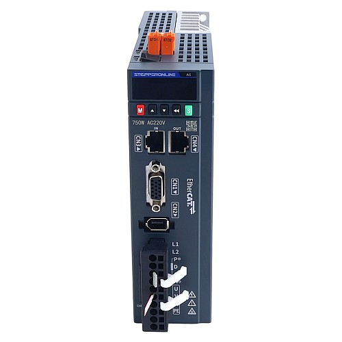 Zestaw Silnika Serwo AC EtherCAT Seria A6 750W STO Safe Torque Off 3000rpm 2,39Nm Enkoder Absolutny 17-Bitowy IP67 - A6-EC750H2A1-M17-STO | StepperOnline