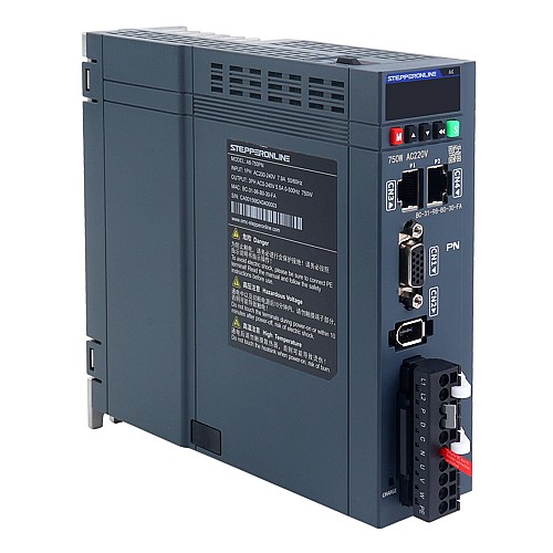 Zestaw serwomotoru AC PROFINET serii A6 o mocy 750W, 3000rpm, 2,39Nm, 17-bitowy enkoder absolutny IP67 - A6-PN750H2A1-M17 | StepperOnline Zestaw serwomotoru AC PROFINET serii A6 o mocy 750W, 3000rpm, 2,39Nm, 17-bitowy enkoder absolutny IP67 - A6-PN750H2A1-M17 | StepperOnline