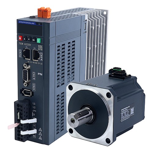 Zestaw Silnika Serwo AC PROFINET Seria A6 750W STO Safe Torque Off 3000rpm 2,39Nm Enkoder Absolutny 17-Bitowy IP67 - A6-PN750H2A1-M17-STO | StepperOnline