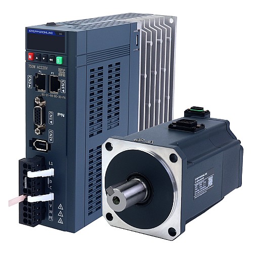 Zestaw serwomotoru AC PROFINET serii A6 o mocy 750W, 3000rpm, 2,39Nm z hamulcem, 17-bitowy enkoder absolutny IP67 - A6-PN750H2B1-M17 | StepperOnline