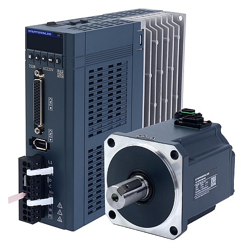 Zestaw serwomotoru AC serii A6 o mocy 750W, RS485, 3000rpm, 2,39Nm, 17-bitowy enkoder absolutny IP67 - A6-RS750H2A1-M17 | StepperOnline Zestaw serwomotoru AC serii A6 o mocy 750W, RS485, 3000rpm, 2,39Nm, 17-bitowy enkoder absolutny IP67 - A6-RS750H2A1-M17 | StepperOnline