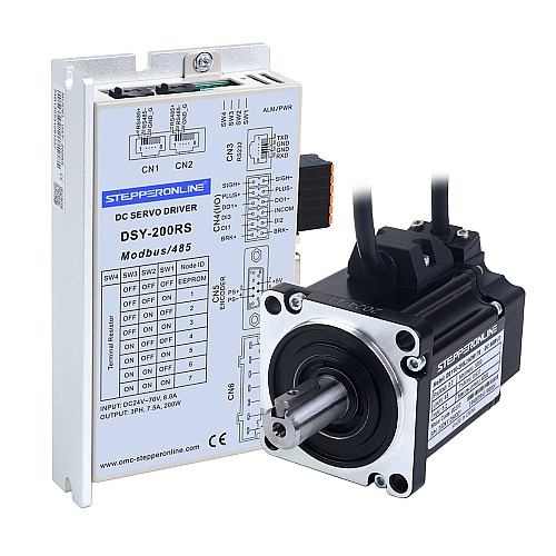 DSY Series 200W RS485 DC Servo Motor 24-70VDC 0,637Nm 3000rpm 17-bitowy enkoder przyrostowy IP65 - DSY-RS200L2A2-M17S | StepperOnline
