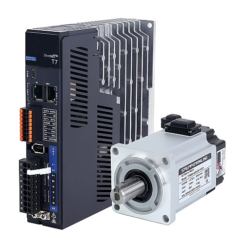Serwosilnik serii T7 EtherCAT 400W , 3000rpm, 1,27Nm, 23-bitowy enkoder IP67 - T7-EC400H2A1-M23 | StepperOnline