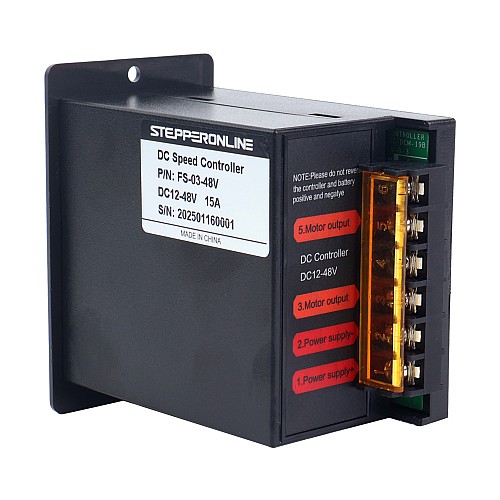 250W 12-48V DC 15A Regulator prędkości silnika do silnika o zmiennej prędkości - FS-03-48V | StepperOnline 250W 12-48V DC 15A Regulator prędkości silnika do silnika o zmiennej prędkości - FS-03-48V | StepperOnline