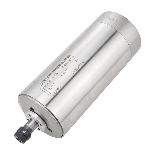 Silnik wrzecionowy chłodzony wodą 220V 1,5KW Φ80x181.5mm i zestaw napędu o zmiennej częstotliwości 2HP 1,5KW 7,0A - VSK-W1.5B | StepperOnline