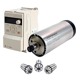 Silnik wrzecionowy chłodzony powietrzem 220V 1.5KW Φ80x193.5mm i zestaw napędu o zmiennej częstotliwości 2HP 1.5KW 7.0A