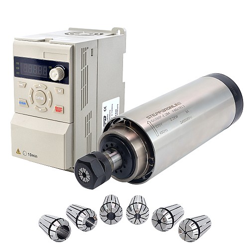 Silnik wrzecionowy chłodzony powietrzem 220V 2.2KW φ80 x 193.5mm i zestaw napędu o zmiennej częstotliwości 3KM 2.2KW 12.5A