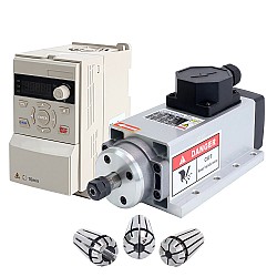 Silnik wrzecionowy chłodzony powietrzem 220V 1.5KW 80x73x175.5mm zestaw napędu o zmiennej częstotliwości 2KM 1.5KW 7.0A