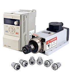 Silnik wrzecionowy chłodzony powietrzem 220V 2.2KW 80x73x193.5mm zestaw napędu o zmiennej częstotliwości 3KM 2.2KW 12.5A