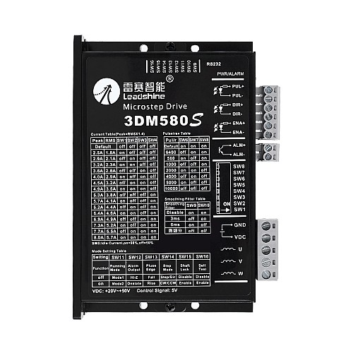 Leadshine 3-fazowy cyfrowy sterownik krokowy 0.5-8.0A 20-50VDC dla silnika krokowego Nema 17, 23, 24, 34