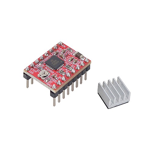 A4988 Moduł sterownika silnika krokowego z radiatorem do drukarki 3d Reprap (opakowanie 5 sztuk)
