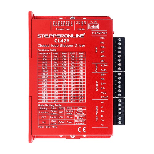 Sterownik silnika krokowego z zamkniętą pętlą seria Y V2.0 0-2,2A 24-50VDC do silników Nema 17 - CL42Y-V20 | StepperOnline