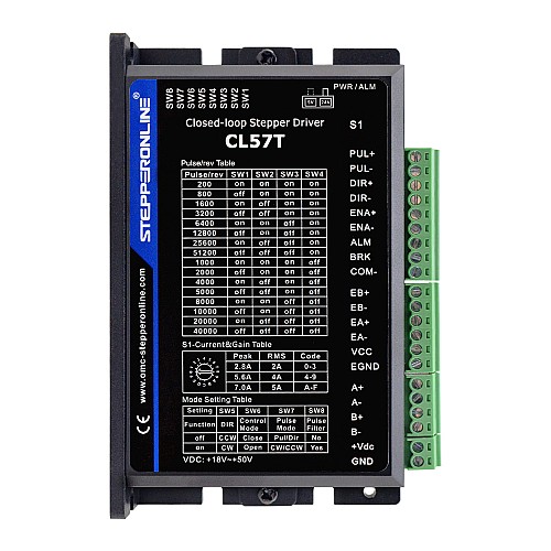 TS Series 3.0Nm(424.83oz.in) 1-osiowy zestaw krokowy z zamkniętą pętlą CNC Silnik Nema 23 i sterownik