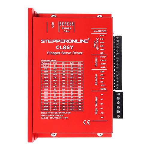 Sterownik krokowy z zamkniętą pętlą serii Y 0-8,5a 20-80VAC/30-110VDC dla silnika krokowego Nema 34